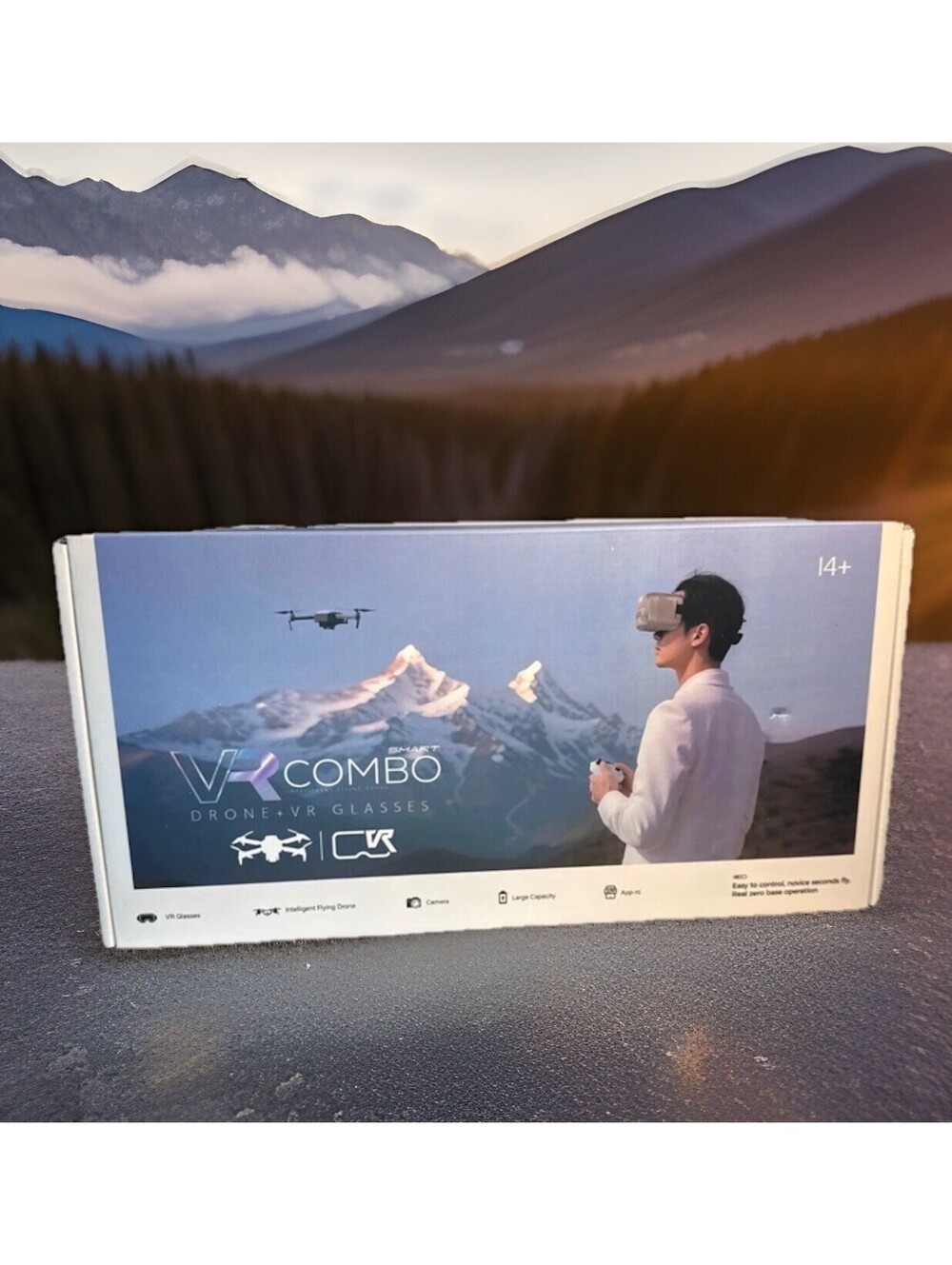 E4 Drone RC Quadcopter Dual Camera VR Glasses 50x Zoom Headless POV Ready 2 Fly